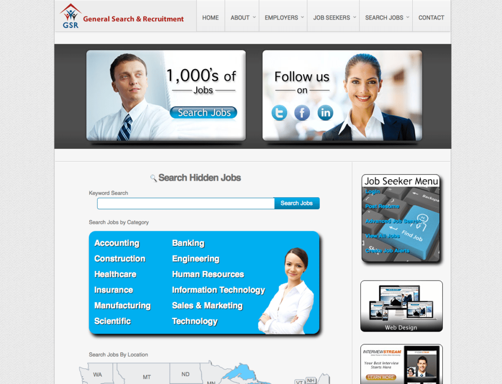 web designs for recruiters