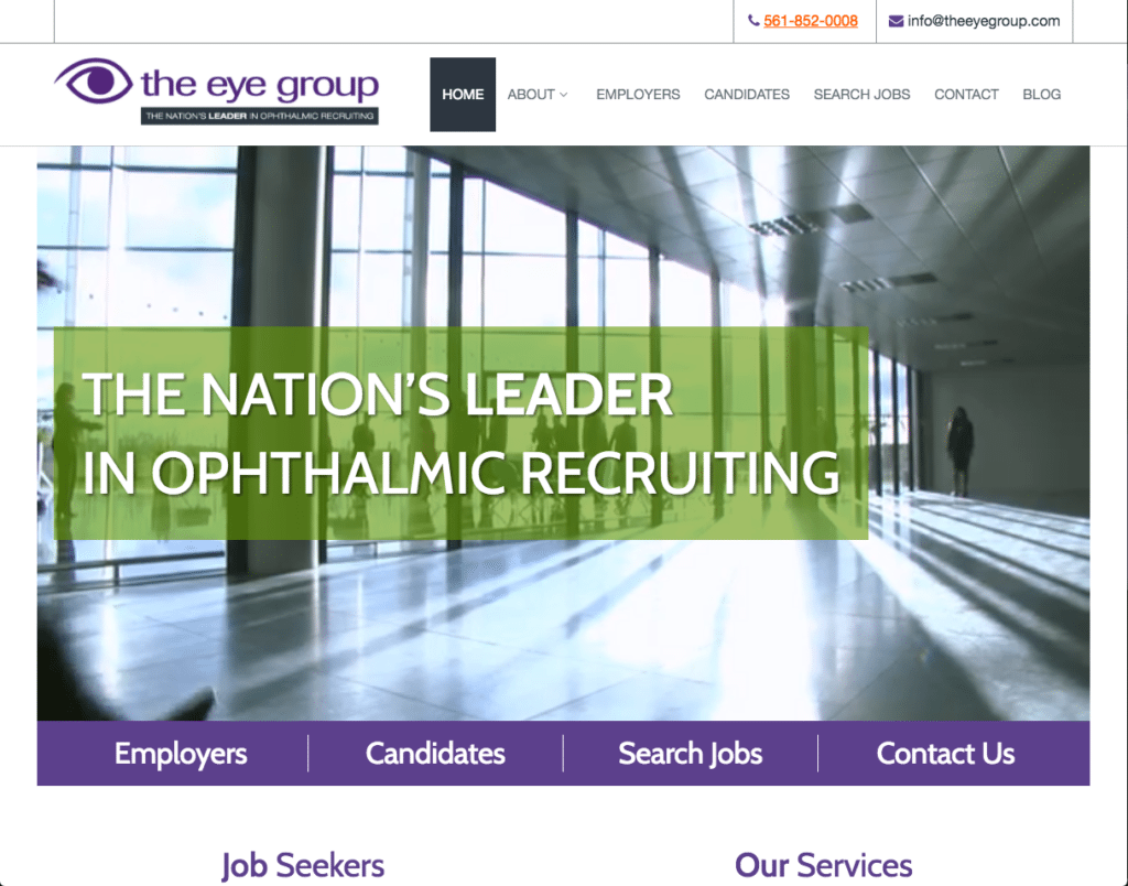 ophthalmology recruiter websites